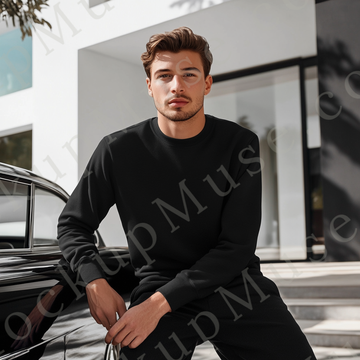 Sweatshirt Mockup, Black - Men’s, Car Lifestyle