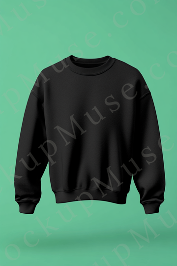 Sweatshirt Mockup – Gildan 18000 Black Unisex, Studio Display digital mockup, no model, high resolution