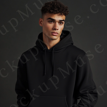 Hoodie Mockup – Black Men’s Front View