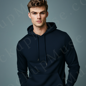 Hoodie Mockup – Black Men’s Front View