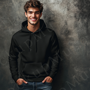 Hoodie Mockup – Black Men’s Front View