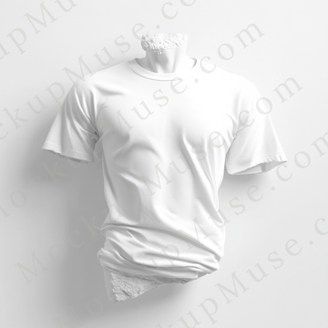 Unisex T‑Shirt Mockup, Gildan 5000 Unisex Crewneck Tee, ghost mannequin front, white, studio light