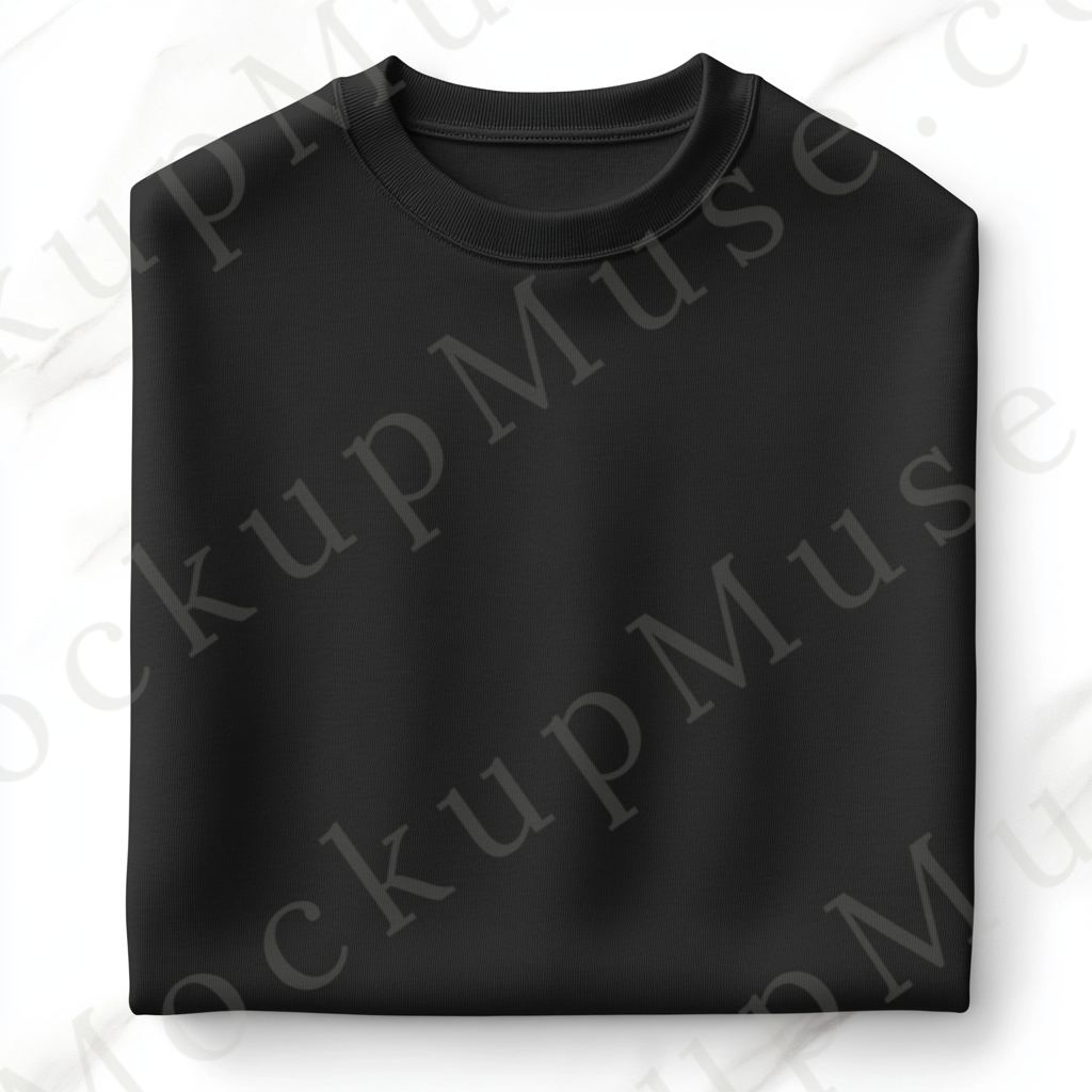 Sweatshirt Mockup – Gildan 18000 Black Unisex, Flat Lay Studio digital mockup, no model, high resolution