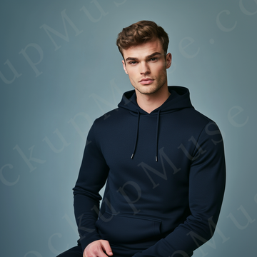 Hoodie Mockup – Black Men’s Front View