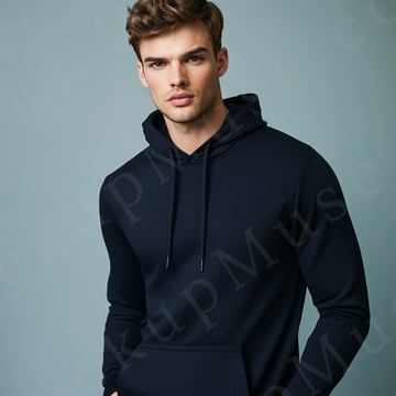 Hoodie Mockup – Black Men’s Front View
