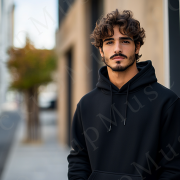 Hoodie Mockup – Black Men’s Front View