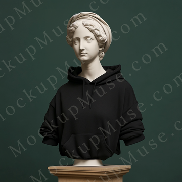 Hoodie Mockup for Women – Gildan 18500 Black, Shop Listing Ready, Front View