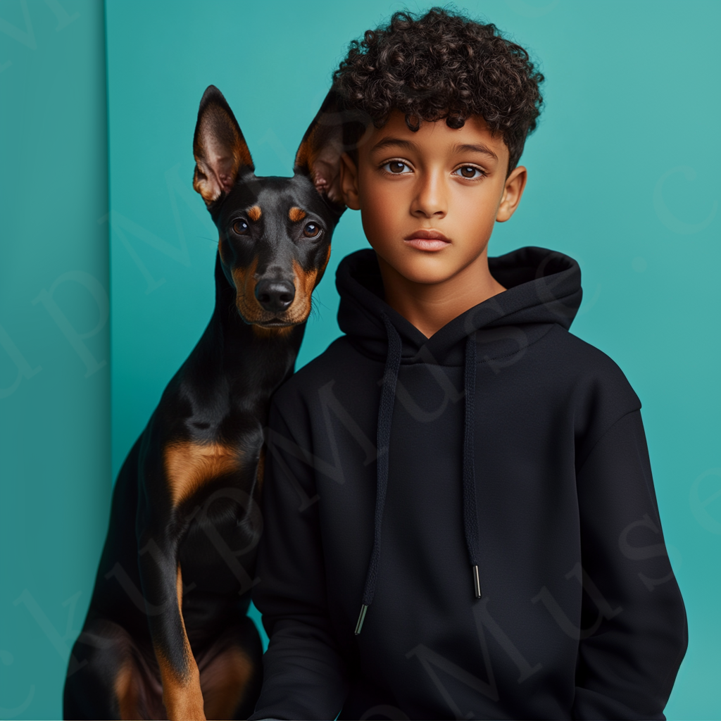 Black Hoodie Mockup for Boys – Digital Download