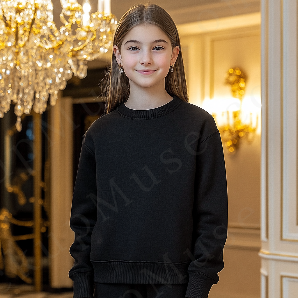 Black Kids Sweatshirt Mockup – Lifestyle Scene