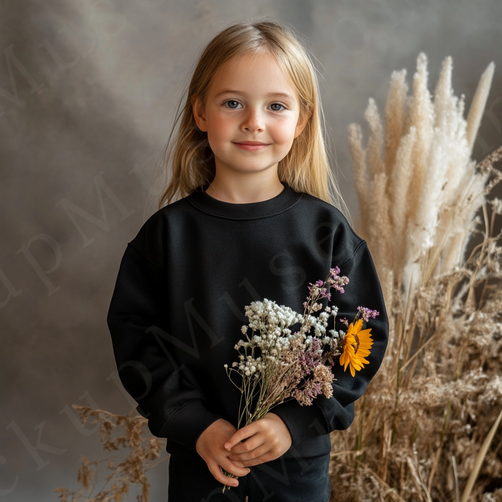 Black Kids Sweatshirt Mockup – Studio Scene