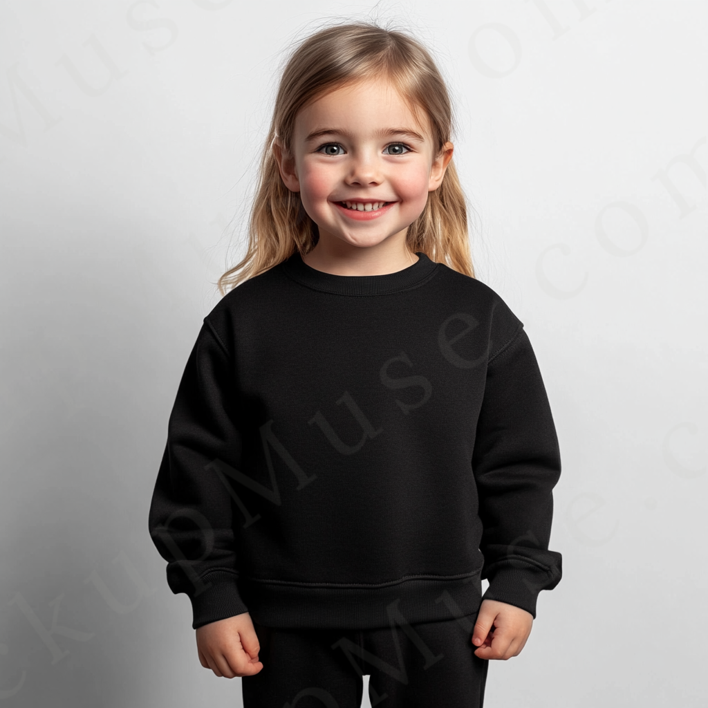 Black Kids Sweatshirt Mockup – Studio Scene