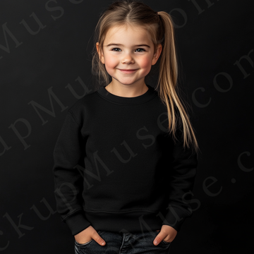 Black Kids Sweatshirt Mockup – Studio Scene
