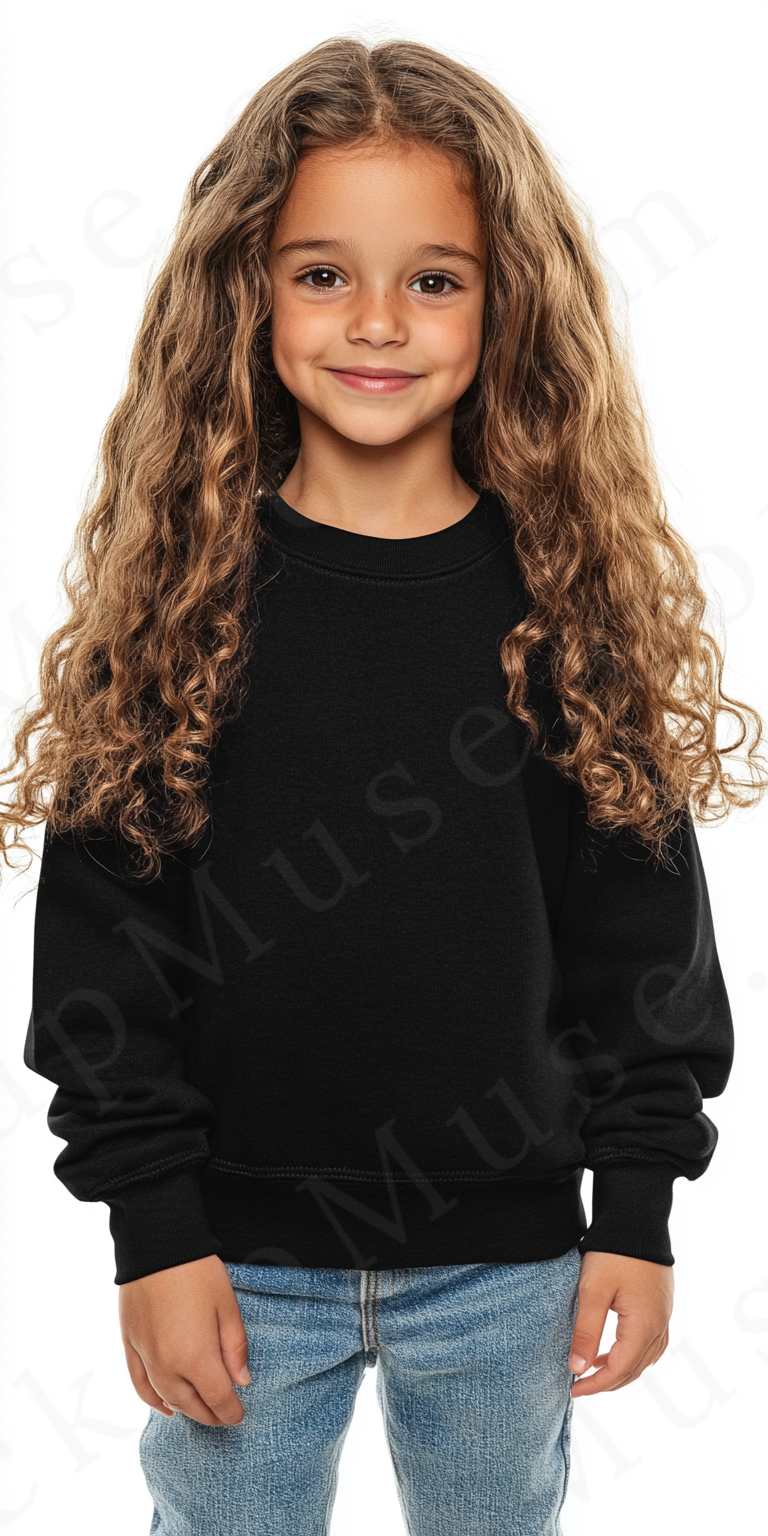 Black Kids Sweatshirt Mockup – Studio Scene
