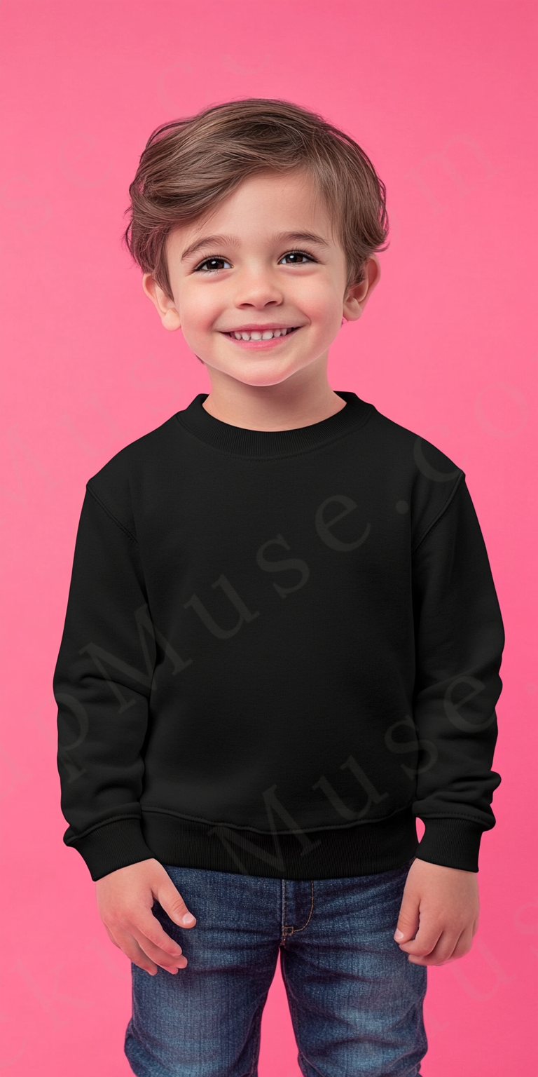Black Kids Sweatshirt Mockup – Studio Scene