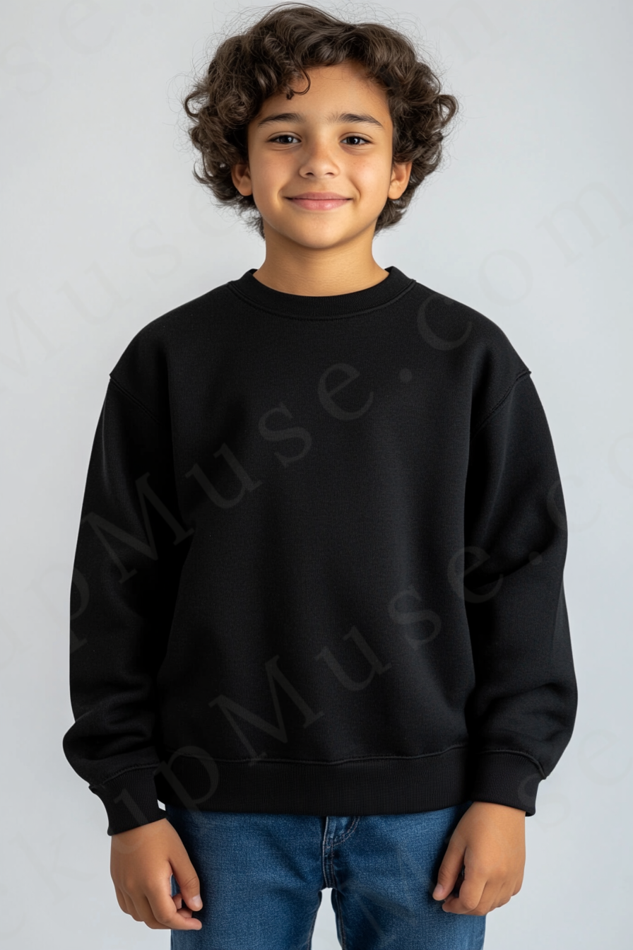 Black Kids Sweatshirt Mockup – Studio Scene
