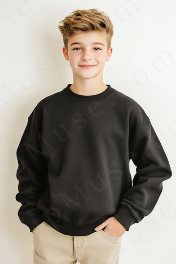 Black Kids Sweatshirt Mockup – Studio Scene
