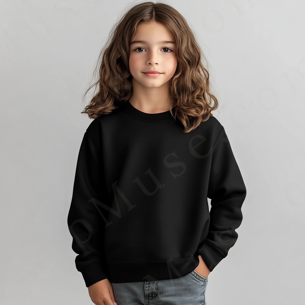Black Kids Sweatshirt Mockup – Studio Scene