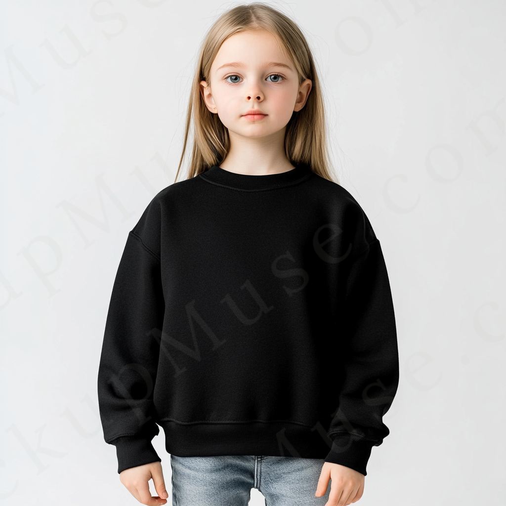 Black Kids Sweatshirt Mockup – Studio Scene