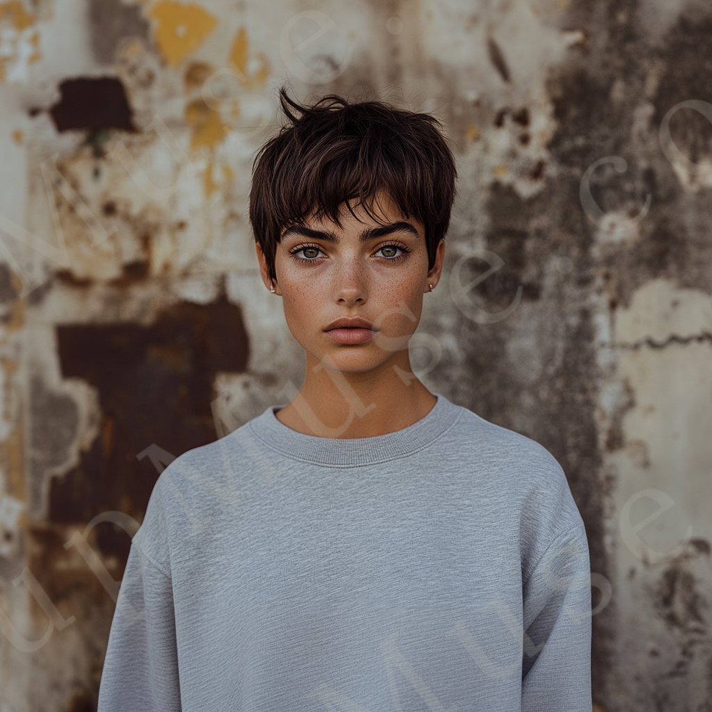 Women's Grey Sweatshirt Mockup – Lifestyle Scene