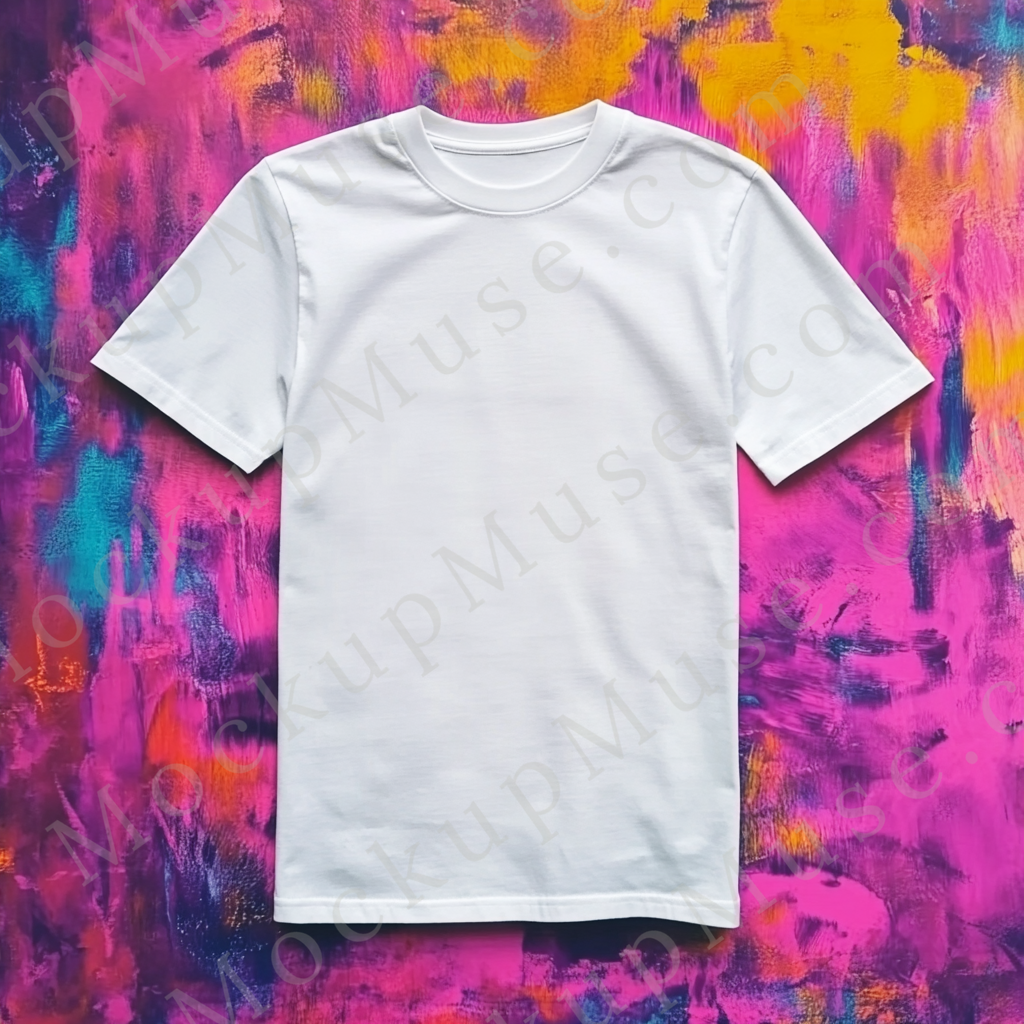 Unisex T‑Shirt Mockup, Gildan 5000 Unisex Crewneck Tee, flat lay studio, white, studio light