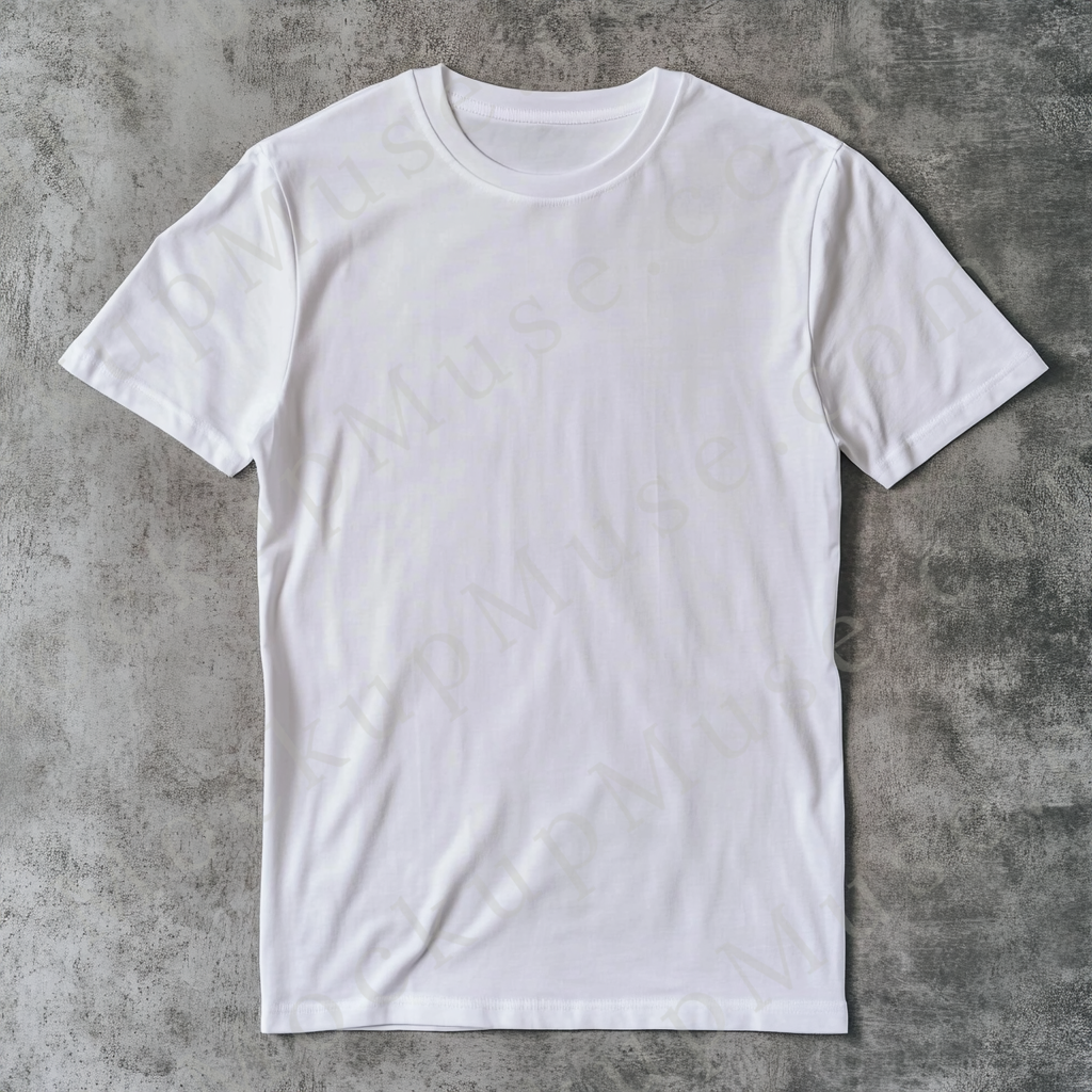 Unisex T‑Shirt Mockup, Gildan 5000 Unisex Crewneck Tee, flat lay studio, white, studio light