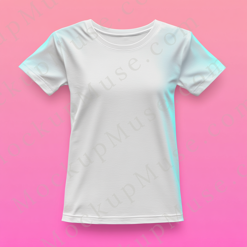 Unisex T‑Shirt Mockup, Gildan 5000 Unisex Crewneck Tee, ghost mannequin front, white, studio light